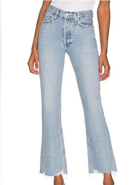Agolde Mid-Rise Light Blue Relaxed Boot Jeans